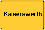 Place name sign Kaiserswerth