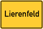 Place name sign Lierenfeld