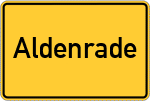 Place name sign Aldenrade