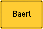 Place name sign Baerl