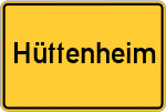 Place name sign Hüttenheim