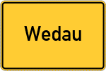 Place name sign Wedau