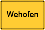 Place name sign Wehofen