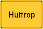 Place name sign Huttrop