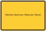 Place name sign Rüttenscheid / Bergerhausen / Rellinghausen / Stadtwald