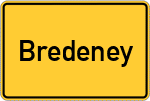 Place name sign Bredeney