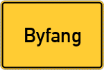 Place name sign Byfang