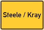 Place name sign Steele / Kray