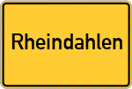 Place name sign Rheindahlen