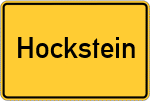 Place name sign Hockstein