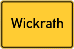 Place name sign Wickrath