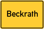 Place name sign Beckrath
