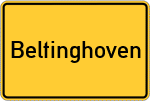 Place name sign Beltinghoven
