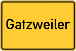 Place name sign Gatzweiler