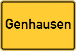 Place name sign Genhausen