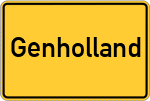 Place name sign Genholland