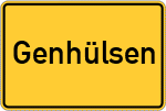 Place name sign Genhülsen