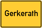 Place name sign Gerkerath
