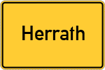 Place name sign Herrath