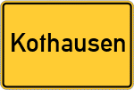 Place name sign Kothausen