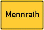 Place name sign Mennrath