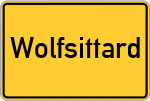 Place name sign Wolfsittard