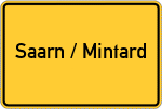 Place name sign Saarn / Mintard