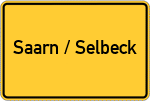 Place name sign Saarn / Selbeck