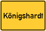 Place name sign Königshardt