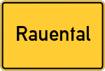 Place name sign Rauental