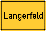 Place name sign Langerfeld