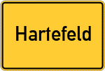 Place name sign Hartefeld