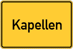 Place name sign Kapellen, Kreis Geldern