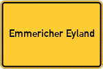 Place name sign Emmericher Eyland