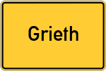 Place name sign Grieth
