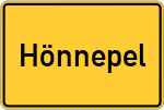 Place name sign Hönnepel