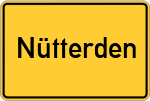 Place name sign Nütterden