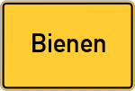 Place name sign Bienen