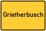 Place name sign Grietherbusch