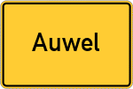 Place name sign Auwel