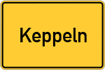 Place name sign Keppeln
