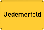 Place name sign Uedemerfeld