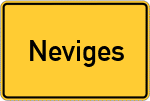 Place name sign Neviges