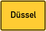 Place name sign Düssel
