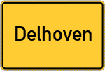Place name sign Delhoven