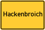 Place name sign Hackenbroich