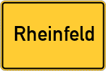 Place name sign Rheinfeld