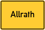 Place name sign Allrath