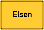 Place name sign Elsen