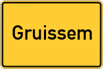 Place name sign Gruissem, Erft